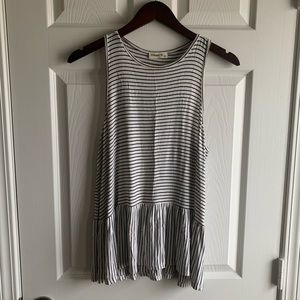 Striped Peplum Tank